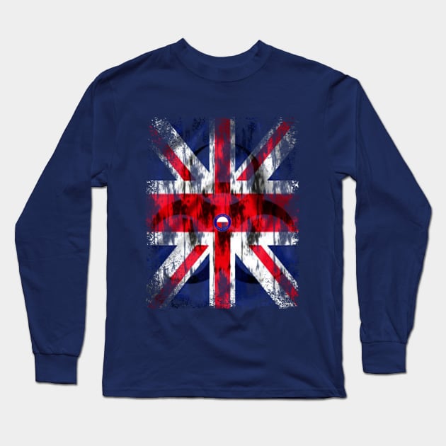 Union Jack Biohazard Long Sleeve T-Shirt by asaiphoto